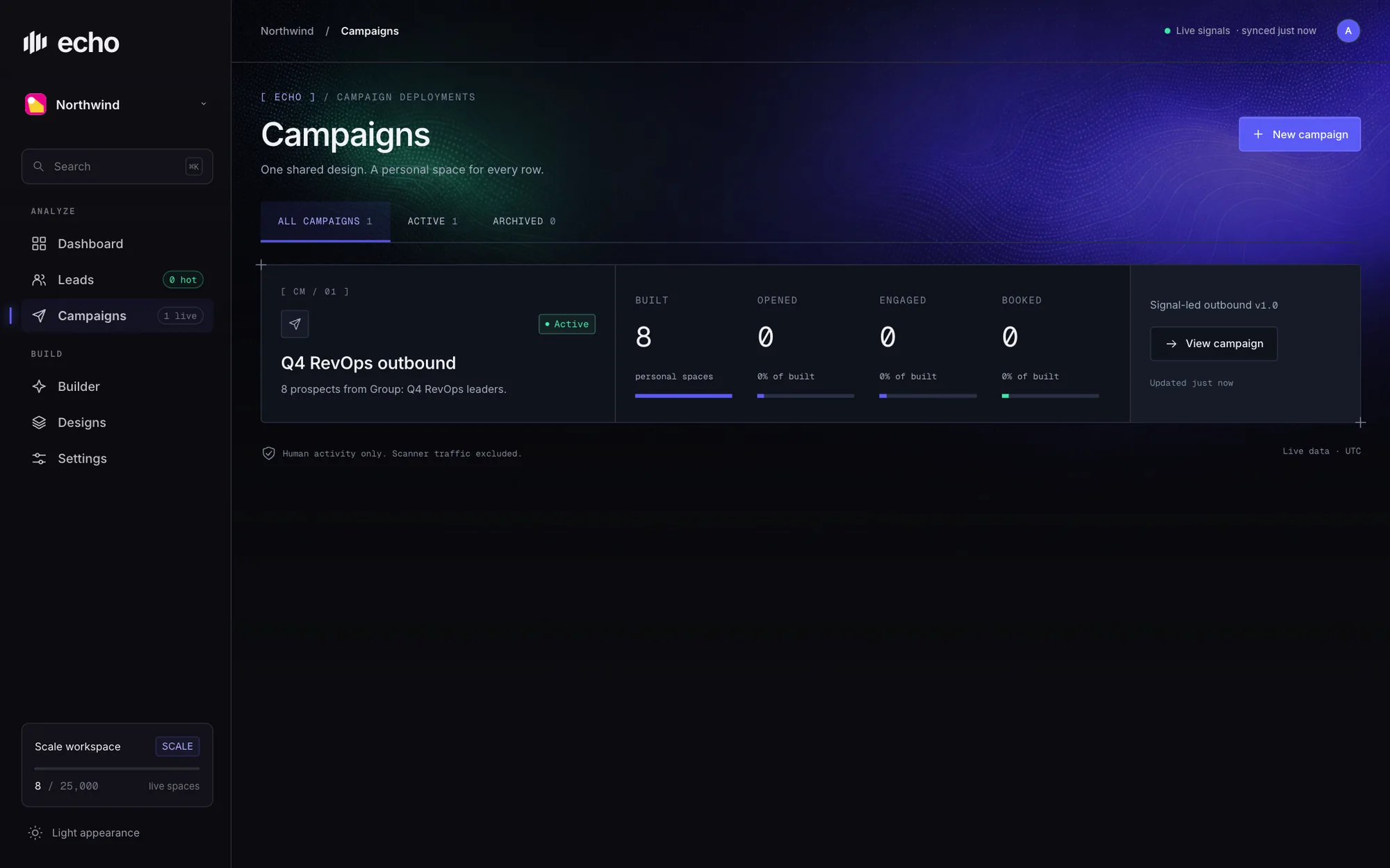 The Campaigns list