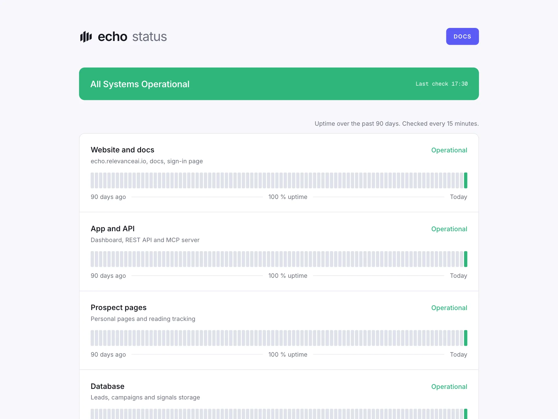 Status page